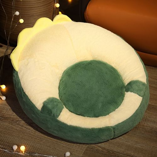 Coussin de futon antidérapant amovible et lavable en forme d'animal mignon pour la maison, le balcon, la chambre à coucher, le tapis de tatami, le coussin de chaise de canapé paresseux Dinosaure-55*50*10cm