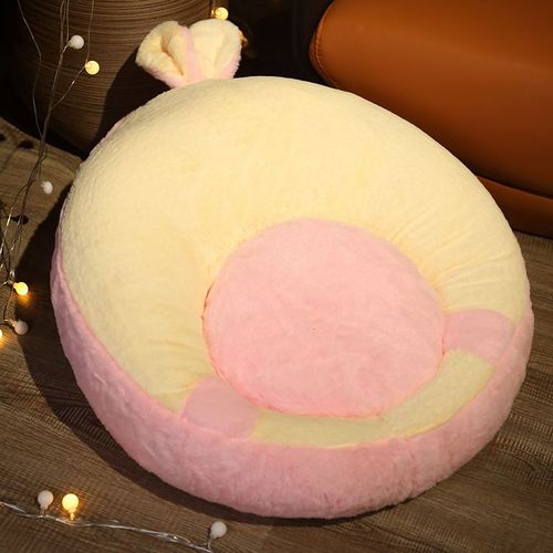 Coussin de futon antidérapant amovible et lavable en forme d'animal mignon pour la maison, le balcon, la chambre à coucher, le tapis de tatami, le coussin de chaise de canapé paresseux Lapin - 55*50*10cm
