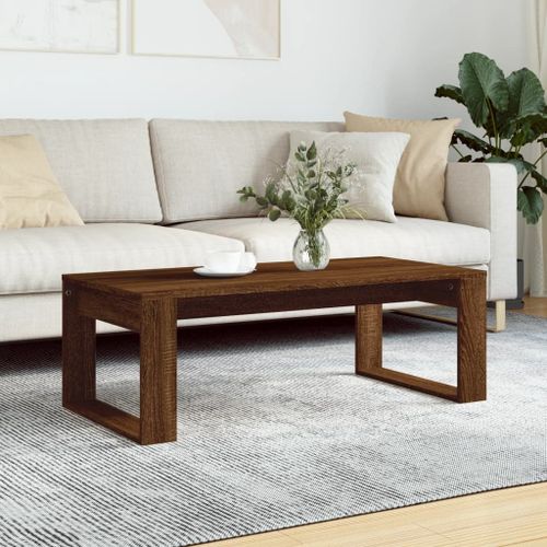 Vidaxl Table Basse Chêne Marron 102x50x35 Cm Bois D'ingénierie