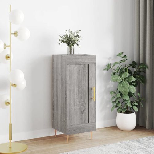 Vidaxl Buffet Sonoma Gris 34,5x34x90 Cm Bois D'ingénierie