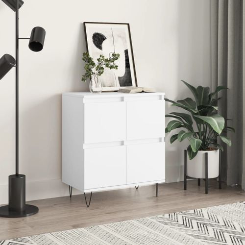 Vidaxl Buffet Blanc 60x35x70 Cm Bois D'ingénierie