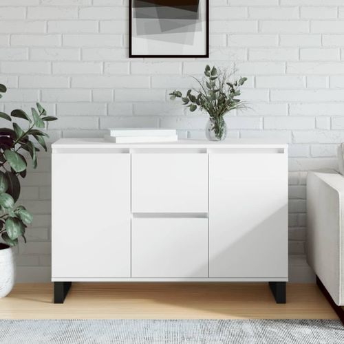 Vidaxl Buffet Blanc 104x35x70 Cm Bois D'ingénierie