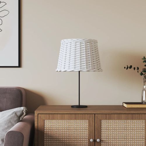 Vidaxl Abat-Jour Blanc Ø40x26 Cm Osier