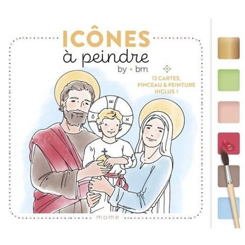 Icônes À Peindre - 12 Cartes, Pinceau & Peinture Inclus !