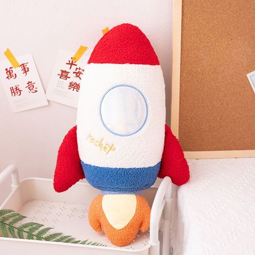 Poupée astronaute, jouet en peluche, vaisseau spatial, poupée de chiffon, poupée robot, cadeau pour la journée des enfants J Rocket 60 cm