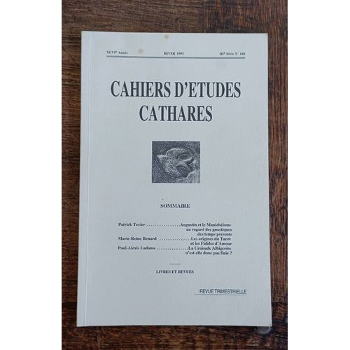 Cahier D'études Cathares. Hiver 1995. Numéro 148
