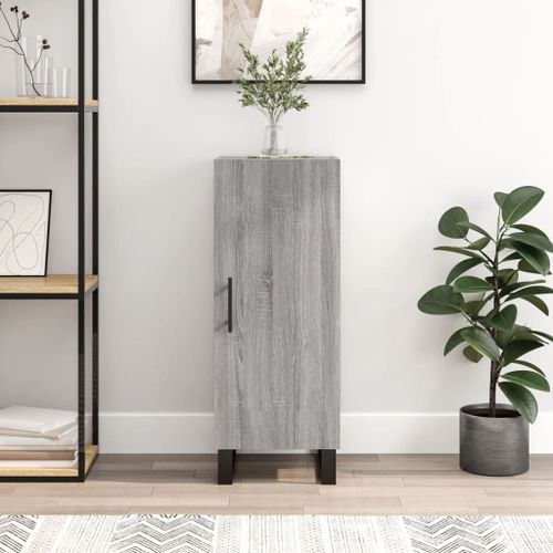 Vidaxl Buffet Sonoma Gris 34,5x34x90 Cm Bois D'ingénierie