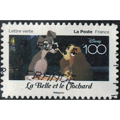 France 2023 Oblitéré Used Disney 100 Ans D'histoires À Partager La Belle Et Le Clochard Y&t Fr 2321 Su