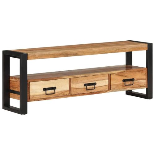 Vidaxl Meuble Tv 120x30x45 Cm Bois D'acacia Massif