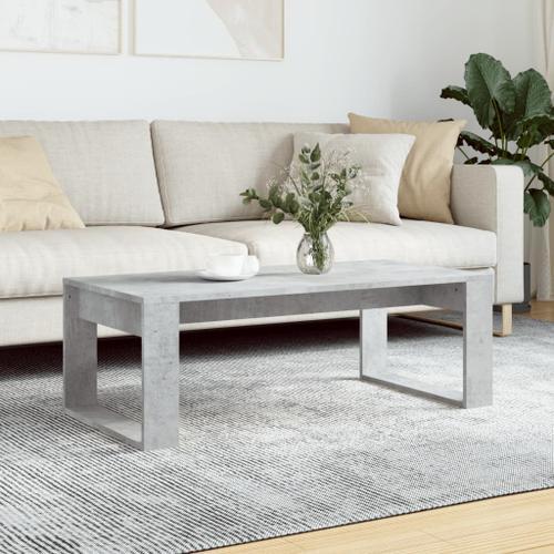 Vidaxl Table Basse Gris Béton 102x50x35 Cm Bois D'ingénierie