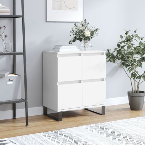 Vidaxl Buffet Blanc 60x35x70 Cm Bois D'ingénierie
