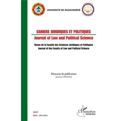 Cahiers Juridiques Et Politiques 2019