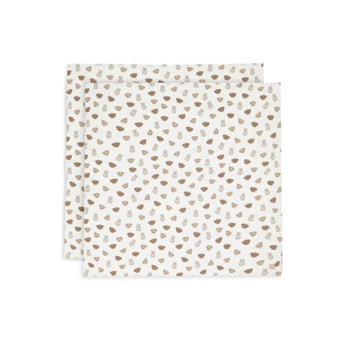 Lot De 2 Langes Gaze De Coton 115x115 Cm Miffy And Friends - Jollein