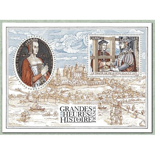 Les Grandes Heures De L'histoire De France (6) Anne De France Et Traité De Picquigny Feuillet 5161 Année 2017 N° 5161 5162 Yvert Et Tellier Luxe