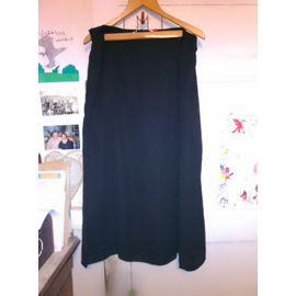 Jupe Noire Côtés Fendus 46 Xxxl Miss Captain.