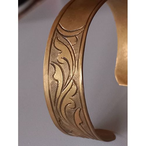 Bracelet Jonc En Laiton Vintage