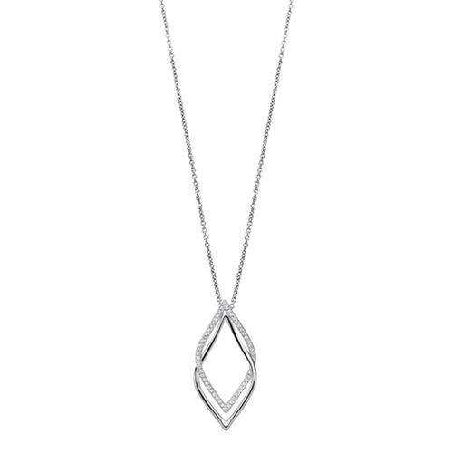 Collier Lotus Silver Gouttes Entrelacés Empierré
