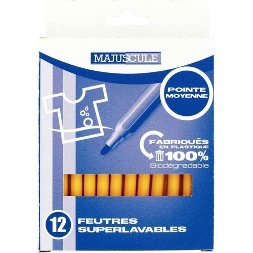 Feutres Pointe Moyenne Jaune-Pochette De 12