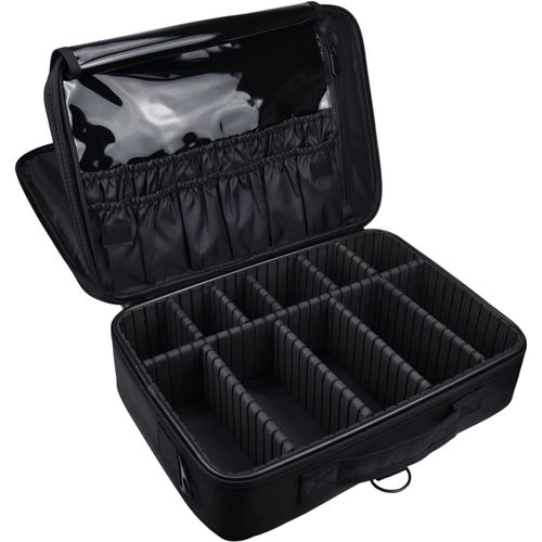 Train Malette De Maquillage Professionnel Beauty Case 3 Couche,Coffret Sac Trousse Cosmétique Organiseur Pour Pinceaux De Maquillage Vernis À Ongles 42Cmx31Cmx14Cm