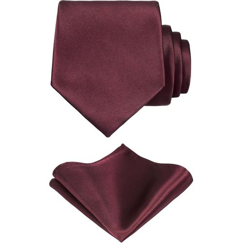 Tie G Cravate Homme Couleur Unie Et Carre De Poche Set Dans Un Coffret Cadeau Pour Le Mariage
