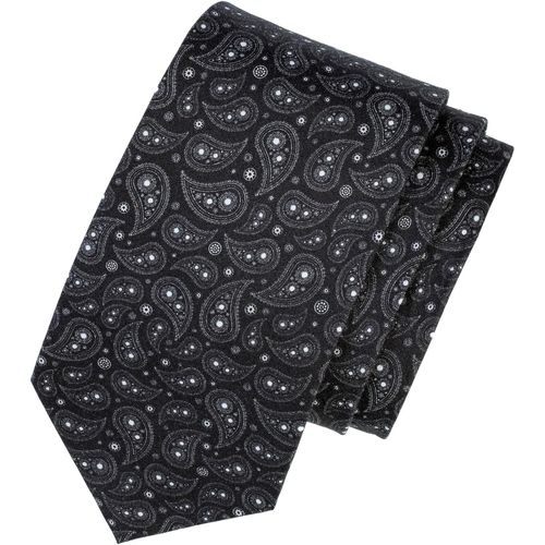 Cravate Pour Homme En Polyester-Cravate Formelle Pour Une Utilisation Au Bureau,Mariage Et Affaires-Design Unique Disponible En Noir Et Bleu-145 X 8 Cm