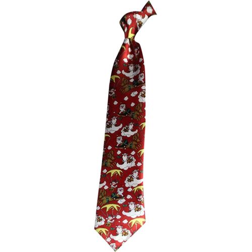 Cravate De Noël Imprimée Cravate Festive Cravate Jetable Pour Homme Cravate De Mariage Cravate De Vacances Cravate Rouge Avec Pochette De Poche