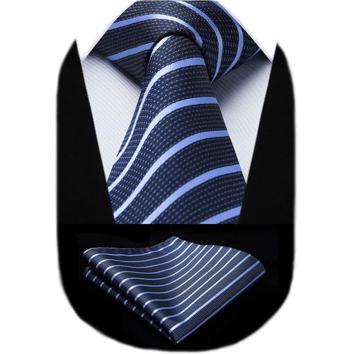 Cravate Homme Mariage À Pois Mouchoir Élégant Classique Formelle Cravates Pour Hommes Et Pochette Ensemble Pour Fete Affaires