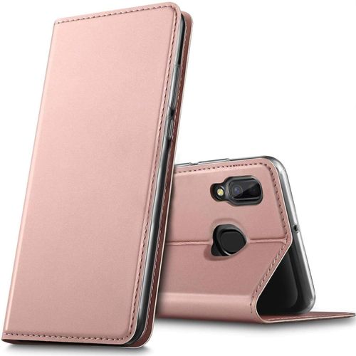 Etui Pour Samsung Galaxy A20e, Coque Pochette Portefeuille Pour Housse Galaxy A20e Avec Magnetique Fonction Wallet - Rose