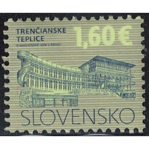 Slovaquie 2016 Oblitéré Used Bâtiments Ville De Trencianske Teplice Y&t Sk 683 Rp319