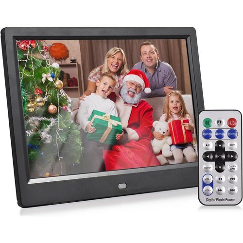 Cadre Photo Numérique De 25,4 Cm - Écran Ips 1280 X 800 - Prend En Charge La Fonction Photo/Vidéo/Musique/Horloge/Calendrier Avec Télécommande À L'Arrière