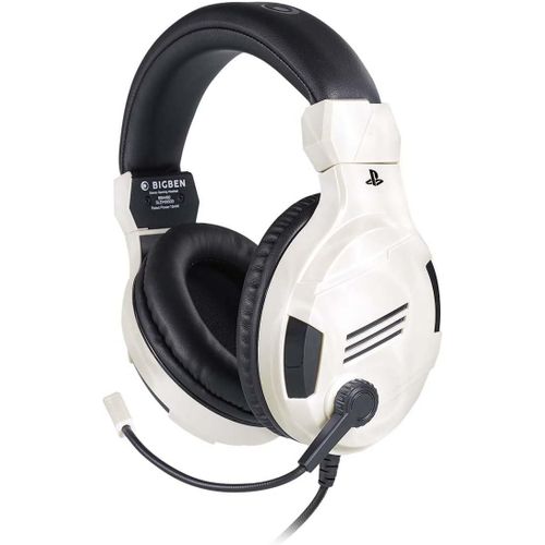 Casque Gaming Filaire Stéréo, Licencié Sony, Pour Ps4 (Blanc)
