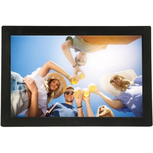 Cadres Photo Numériques De 17 Pouces, Écran Ips, Haute Résolution, 1440X900 Wifi Digital Picture Frame Avec Télécommande, Clip Vidéo Calendrier Publicitaire (Prise Ue)