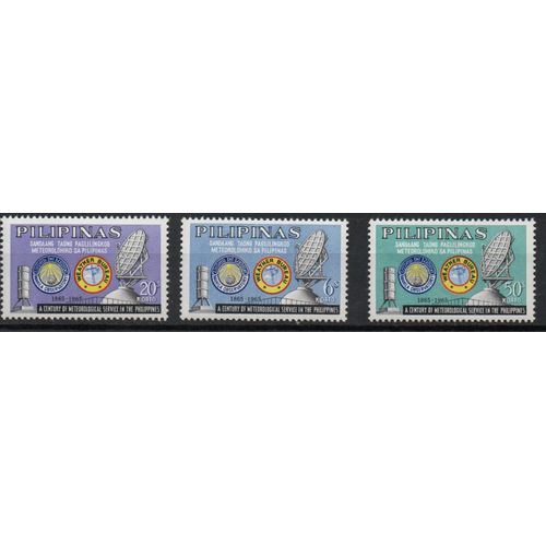 Philippines Timbres Journée Météorologique Mondiale 1965