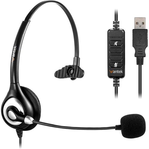 Casque Avec Microphone 601N Casque Mono-Oreille Avec Prise Usb Type-C Pour Pc Ordinateur Portable Réunion D'Affaires En Ligne
