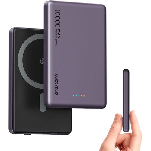 Mag-Safe Power Bank 10000mah, Batterie Externe Magnétique Sans Fil Ultra Fine De 0,47 Pouces, Pour Chargeur Portable Magsafe, Pd 20 W Usb-C Charge Rapide Pour Iphone Série 15/14/13/12