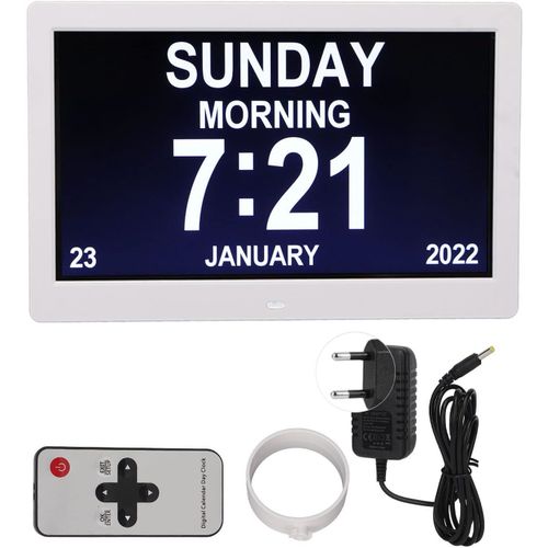 Cadre Photo Numérique 10 Pouces, Cadre Vidéo Numérique 1024X600 Réveil Lcd, Cadre Photo Intelligent Télécommande 100¿240V Pour La Maison