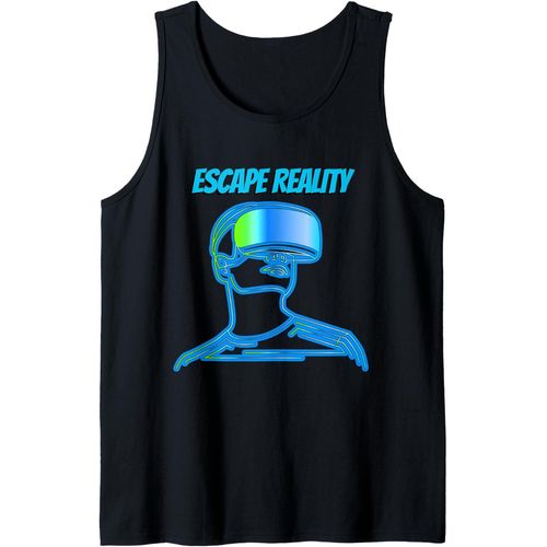 Virtual Reality Vr Headset Gaming Tech Geek Escape Reality Débardeur