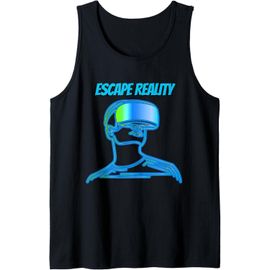 Virtual Reality Vr Headset Gaming Tech Geek Escape Reality Débardeur