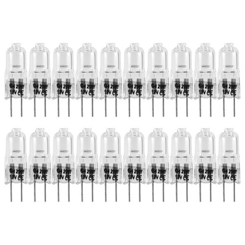 Lot De 20 Ampoules Halogènes G4, Ampoules Halogènes 20 W 12 V, Ampoule Transparente À 2 Broches, Pour Éclairage De Cuisinière, Feux De Signalisation, Piste