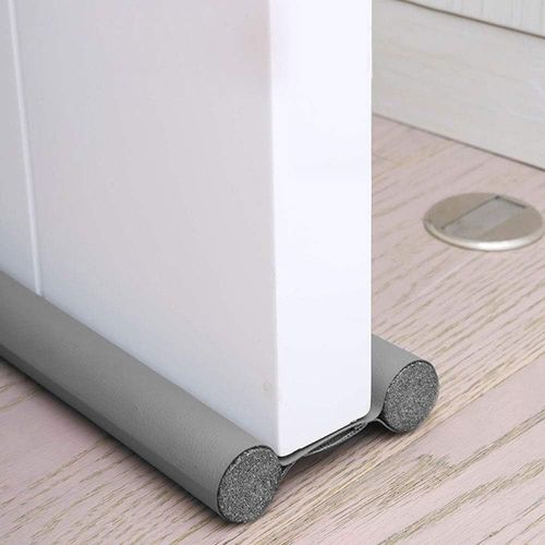 Coupe-Bise Double Porte, Coupe-Bise Bas De Porte, Isolation Phonique, Coupe-Vent, Anti-Poussière, Blocage De La Lumière, Anti-Insectes, Bloqueur De Bruit Sous La Porte 96 Cm