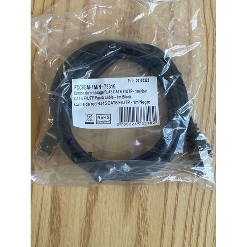 Câbles ethernet 1m rj45 noir