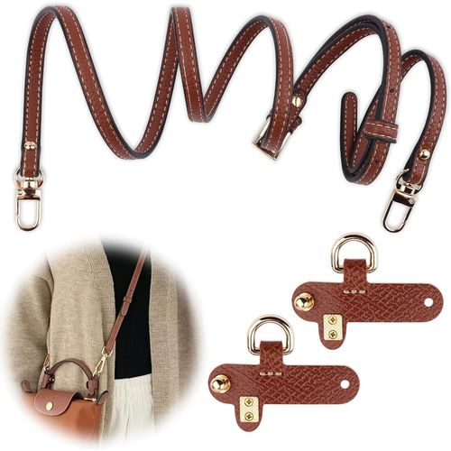 Bandouliere Pour Sac Longchamp, Bandouliere Compatible Avec Longchamp Mini Réglable Sans Boucle Pour Sac Femme, Sangle Sac Bandouliere Pour Longchamp, 0,9 Cm X 125 Cm[X153]
