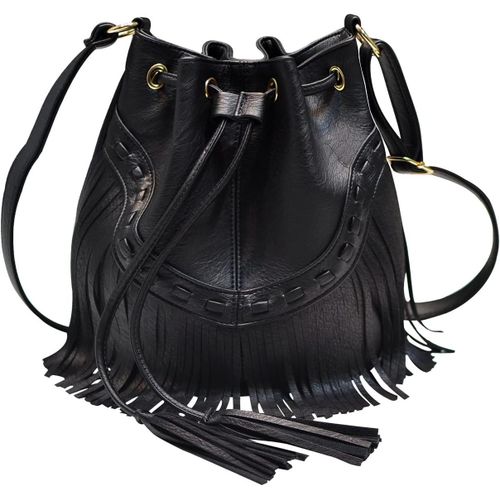 Femmes Frangées Tassel Cross Body Bag Loisirs Boho Seau Sac À Bandoulière[X923]