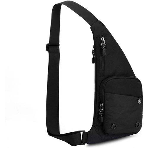 Sac Poitrine Femme Sacs À Dos Porté Travers Homme Sacs Bananes De Randonnée Sacs De Sport Bandoulière Sacs À Main Portés Épaule Femme Sacoche Voyage Sports Travers Moto Sac D'Epaule Noir[X1070]