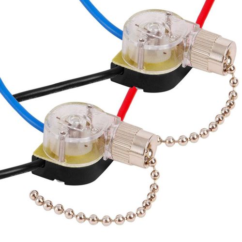 Lot De 3 Interrupteurs De Ventilateur De Plafond Ze-110 Interrupteur De Ventilateur 3 Voies Interrupteur De Ventilateur De Plafond Chaîne De Traction Remplacement (Nickel)