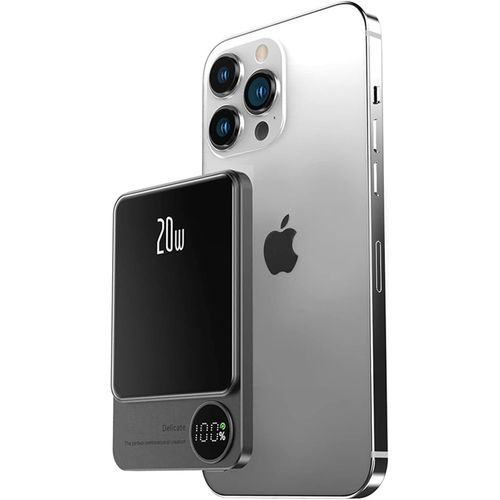 Batterie Externe Sans Fil Magnétique 5000mah Ultra Charge Rapide Batterie Portable, Mini Mag-Safe Wireless Power Bank Affichage Led Compatible Iphone 15/14/13/12/Plus/Pro/Pro[Q537]