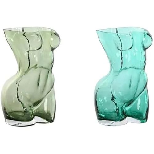 Vase - HOME ESPRIT - Multicolore - Verre - 17 x 18 x 28 cm - 2 unités