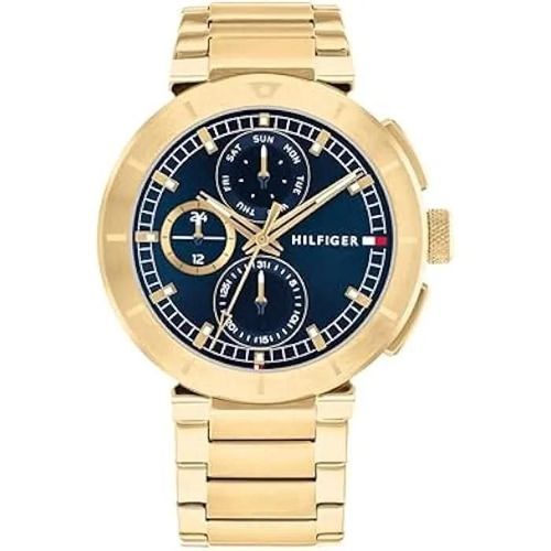 Tommy Hilfiger Montre Analogique Multifunction À Quartz Pour Homme Avec Bracelet En Acier Inoxydable
