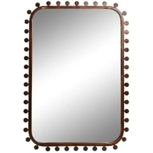 Miroir mural - HOME ESPRIT - Noir doré - Verre et Bois MDF - 44 x 2,5 x 64 cm - Style néoclassique