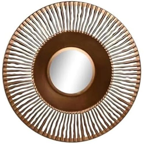 Miroir mural - HOME ESPRIT - Rond - Métal - Multicolore - 50 cm